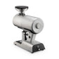 Mazzer Philos Silver single dose espresso grinder with dosing cup from behind