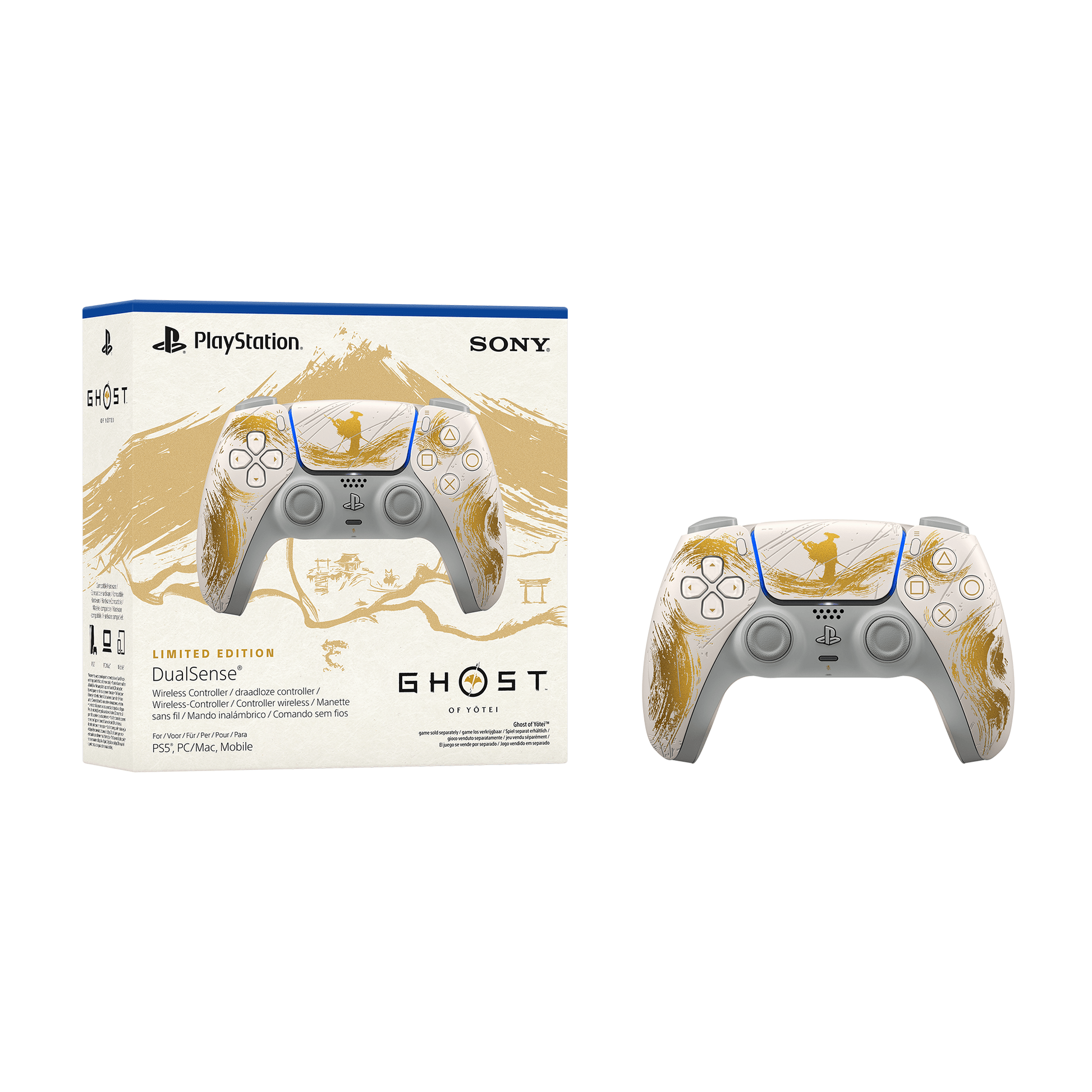 PlayStation 5 (PS5) DualSense Wireless Controller - Ghost of Yotei Gold Limited Edition  - KOODOO